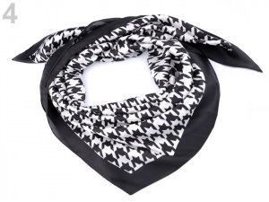 Saténový šátek kohoutí stopa 70x70 cm