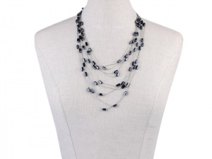 Náhrdelník z broušených korálků víceřadý