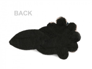 3D korálková aplikace na filcu s broušenými kamínky