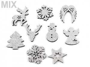 Vánoční dekorace s glitry