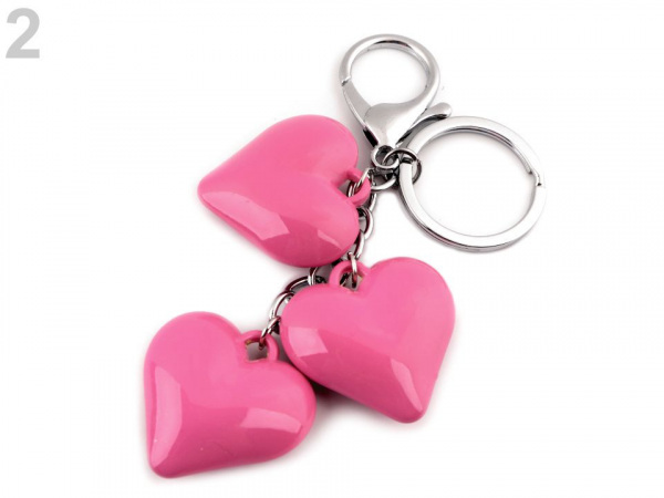 Přívěsek na kabelku / klíče srdce