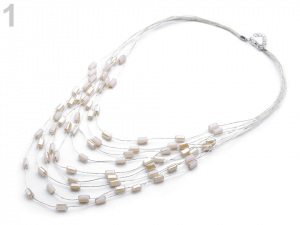 Náhrdelník z broušených korálků víceřadý