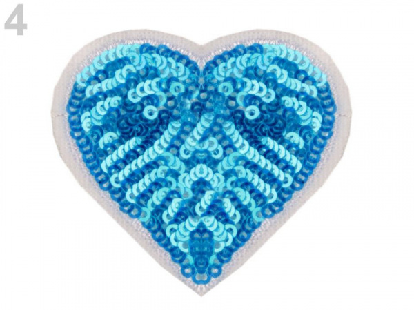 Nažehlovačka srdce s flitry