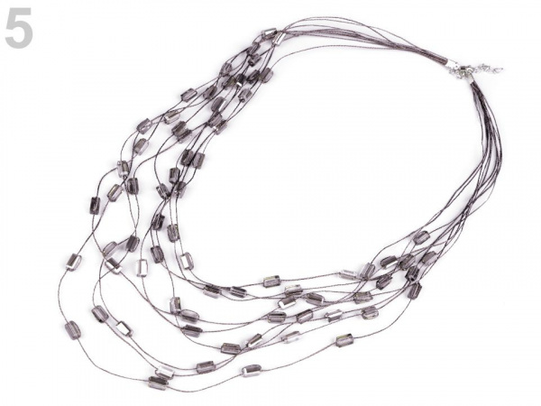 Náhrdelník z broušených korálků víceřadý