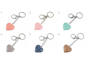 Přívěsek na kabelku / klíče srdce