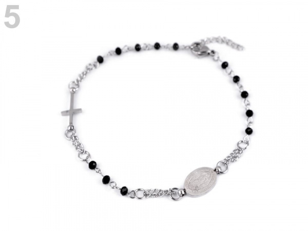 Náramek z nerezové oceli růženec