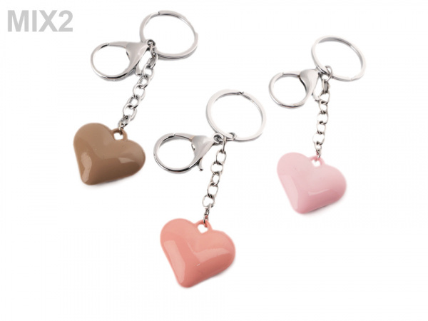 Přívěsek na kabelku / klíče srdce