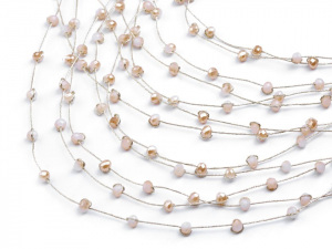 Náhrdelník z broušených korálků víceřadý