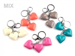 Přívěsek na kabelku / klíče srdce