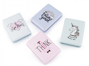 Kosmetické zrcátko jednorožec, duha, plameňák, srdce