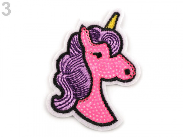 Nažehlovačka jednorožec s flitry