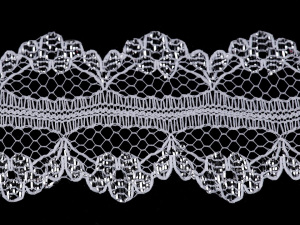 Silonová krajka / vsadka s lurexem šíře 30 mm