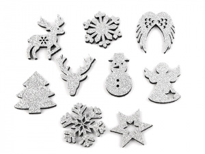 Vánoční dekorace s glitry