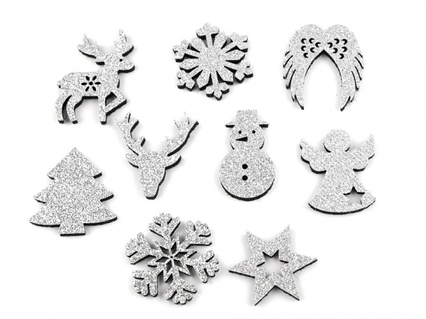 Vánoční dekorace s glitry