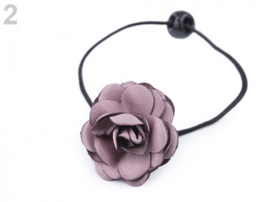 Gumička do vlasů s květem
