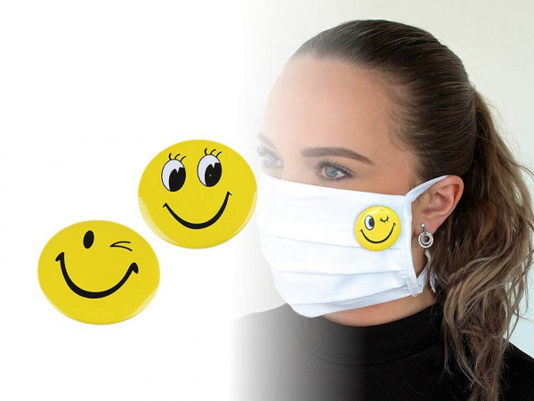 Placka - smajlík Ø3,5 cm