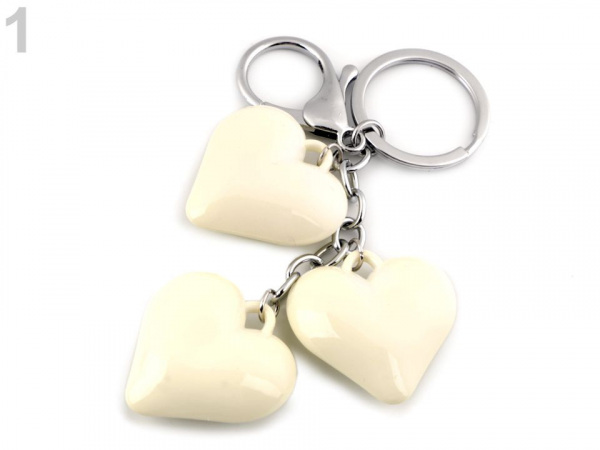 Přívěsek na kabelku / klíče srdce
