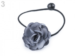 Gumička do vlasů s květem