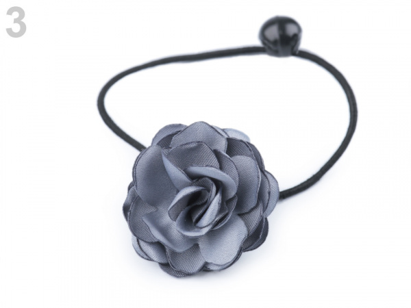 Gumička do vlasů s květem