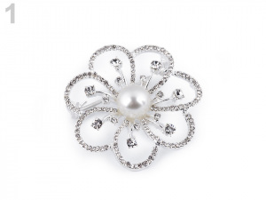 Brož / svatební ozdoba na kytice