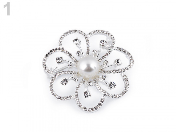 Brož / svatební ozdoba na kytice