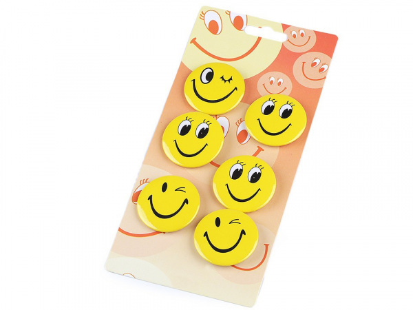 Placka - smajlík Ø3,5 cm