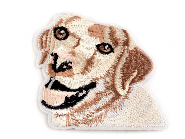 Nažehlovačka pes, celovyšívaná