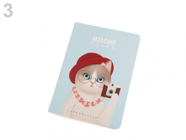 Sešit / zápisník A6 kočka Languo