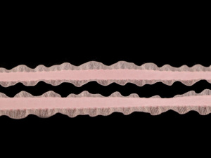 Saténový prýmek s volánkem / stuha šíře 16 mm