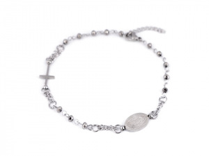 Náramek z nerezové oceli růženec