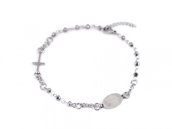 Náramek z nerezové oceli růženec