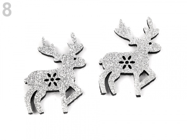 Vánoční dekorace s glitry