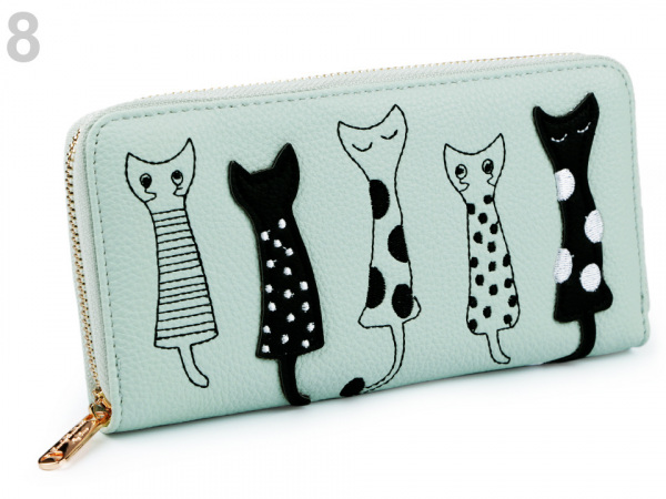 Dámská peněženka kočky 10x19,5 cm