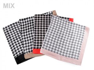 Saténový šátek kohoutí stopa 70x70 cm