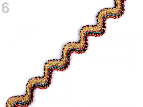 Prýmek / hadovka s lurexem šíře 13 mm