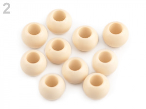 Plastové korálky s velkým průvlekem 11x14 mm