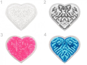 Nažehlovačka srdce s flitry