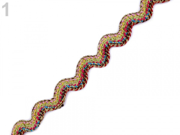 Prýmek / hadovka s lurexem šíře 13 mm