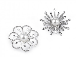 Brož / svatební ozdoba na kytice