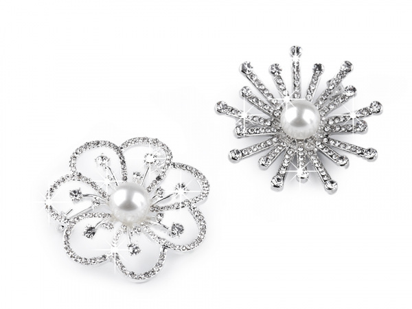 Brož / svatební ozdoba na kytice