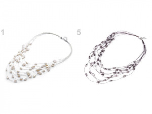 Náhrdelník z broušených korálků víceřadý