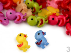 Knoflík dětský sova, žabka, kachnička, motýl, ryba