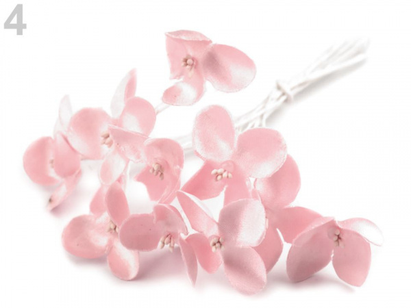 Luxusní květ na dlouhém drátku / polotovar na vývazky