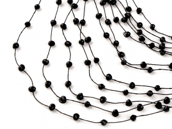 Náhrdelník z broušených korálků víceřadý