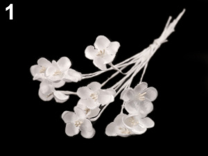 Luxusní květ na dlouhém drátku / polotovar na vývazky