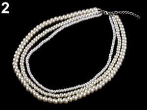 Perlový náhrdelník víceřadý