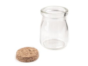 Skleněná lahvička s korkem 56x73 mm