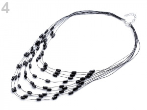 Náhrdelník z broušených korálků víceřadý