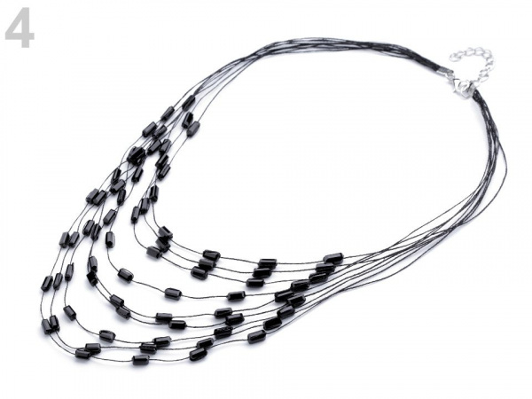 Náhrdelník z broušených korálků víceřadý