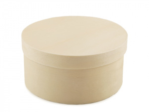 Dřevěná krabička kulatá k dozdobení